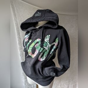 #surf Crosshatch Sports Lite Tropical Logo Extra Small Poly Cotton Blend Hoodie